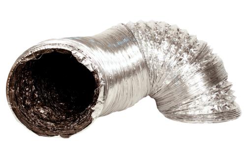 Ideal-Air Silver/Black Flex Ducting 8 in x 25 ft
