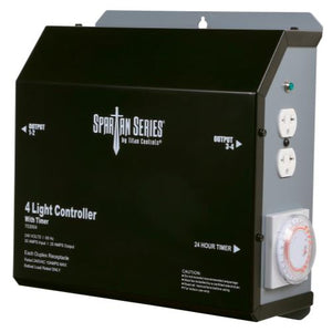 Titan Controls Spartan Series Metal 4 Light Controller 240 Volt w/ Timer - Universal Outlets (4/Cs)