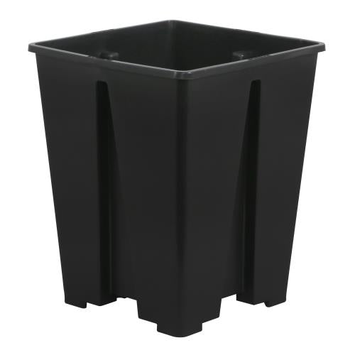 Gro Pro Premium Anti-Spiraling Black Plastic Square Pot 7 x 7 x 9 in (3000/Plt)