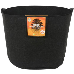 Gro Pro Essential Round Fabric Pot w/ Handles 20 Gallon - Black (42/Cs)