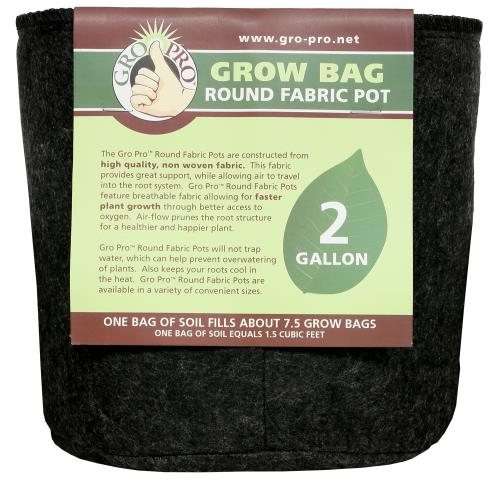 Gro Pro Premium Round Fabric Pot 2 Gallon (160/Cs)