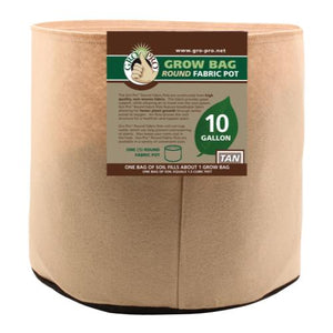 Gro Pro Premium 10 Gallon Round Fabric Pot-Tan (70/Cs)