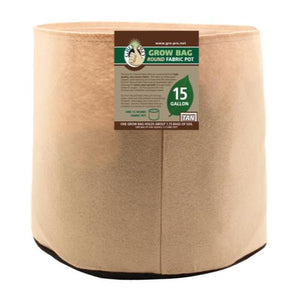Gro Pro Premium 15 Gallon Round Fabric Pot-Tan (48/Cs)