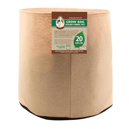 Gro Pro Premium 20 Gallon Round Fabric Pot-Tan (42/Cs)