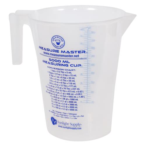 Measure Master Graduated Round Container 160 oz / 5000 ml (10/Cs)