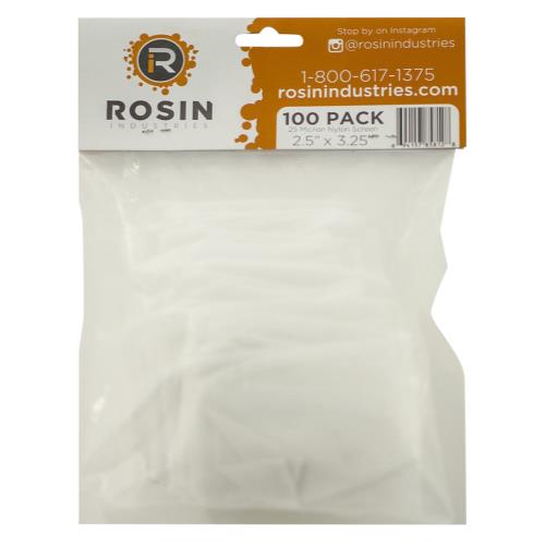 Rosin Industries 25 Micron Thickness Rosin Bag (1=100/Pack) (12/Cs)