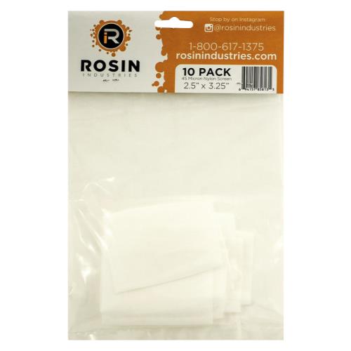 Rosin Industries 45 Micron Thickness Rosin Bag (1=10/Pack) (12/Cs)