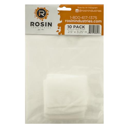 Rosin Industries 90 Micron Thickness Rosin Bag (1=10/Pack) (12/Cs)