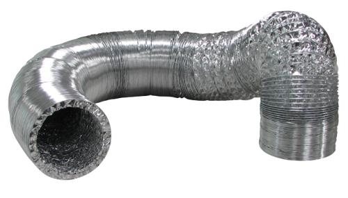 Ideal-Air Silver/Silver Flex Ducting 4 in x 25 ft